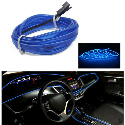 5m USB Car Interior EL Strip Light for Car Decoration Ambient Light Glowing Rope Lights with Driver