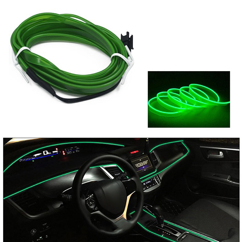 5m USB Car Interior EL Strip Light for Car Decoration Ambient Light Glowing Rope Lights with Driver