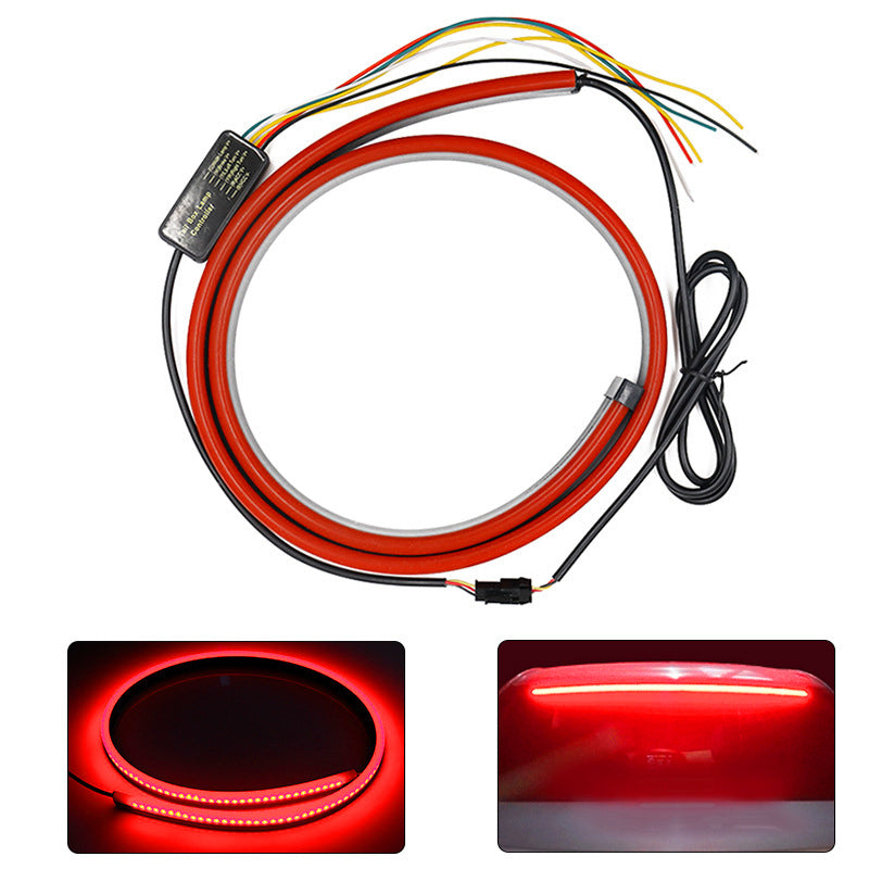 90cm PVC High Mount Car Brake Light Strip Rear Glass Decorative LED Lamp Flashing Warning Light