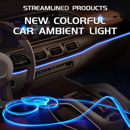 S4U 4m S-Series Push Button+Voice Control Fiber Optic Flexible Neon Light Strip Car Interior USB Atmosphere Lamp