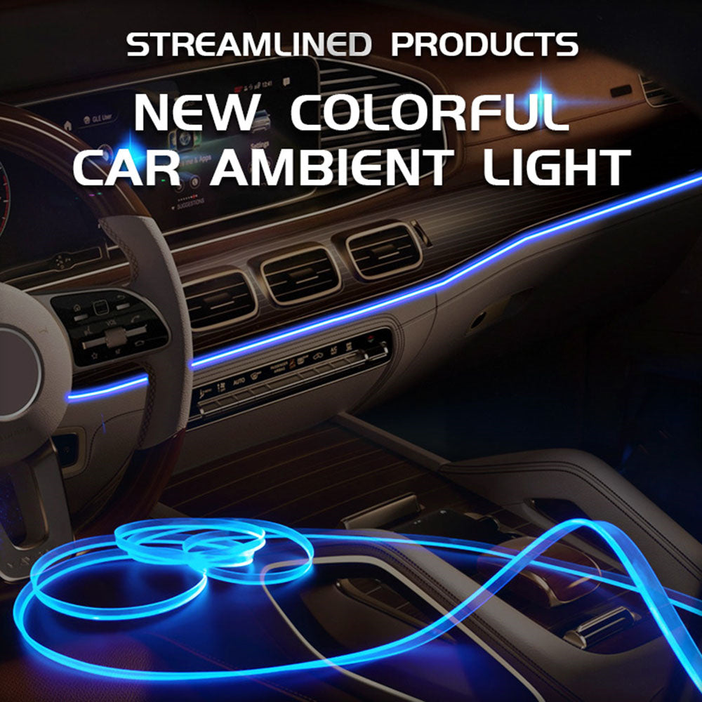 K3U 3m K-Series Car Interior Decor Flexible Fiber Optic RGB LED Strip Light Atmosphere Lamp Support APP Control