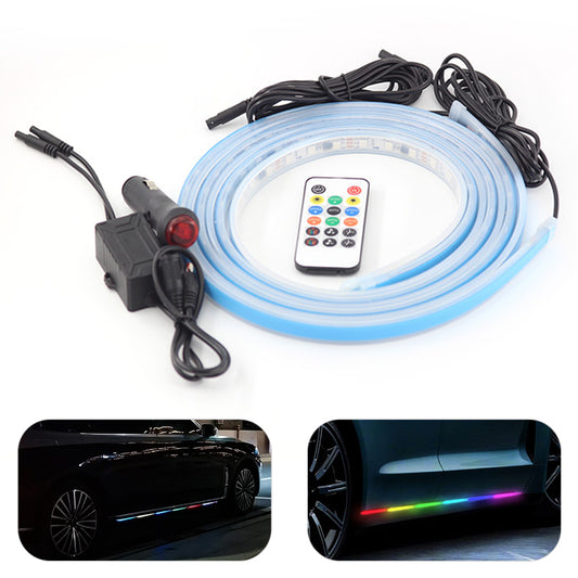 E15 1.5m Cigarette Lighter Cable Door Outside LED Strip Lights Car Colorful Ambient Lights Voice / RC Control Breathing Running Light