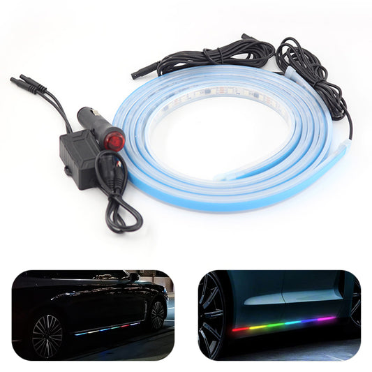 C15 1.5m Cigarette Lighter Car Outside LED Strip Lights Car Colorful Voice Control Ambient Breathing Light (No Remote)