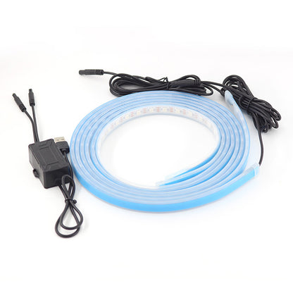 C18U 1.8m USB Car Modified Ambient Light Car Outside LED Strip Lights Voice Control Colorful Breathing Lights (No Remote)