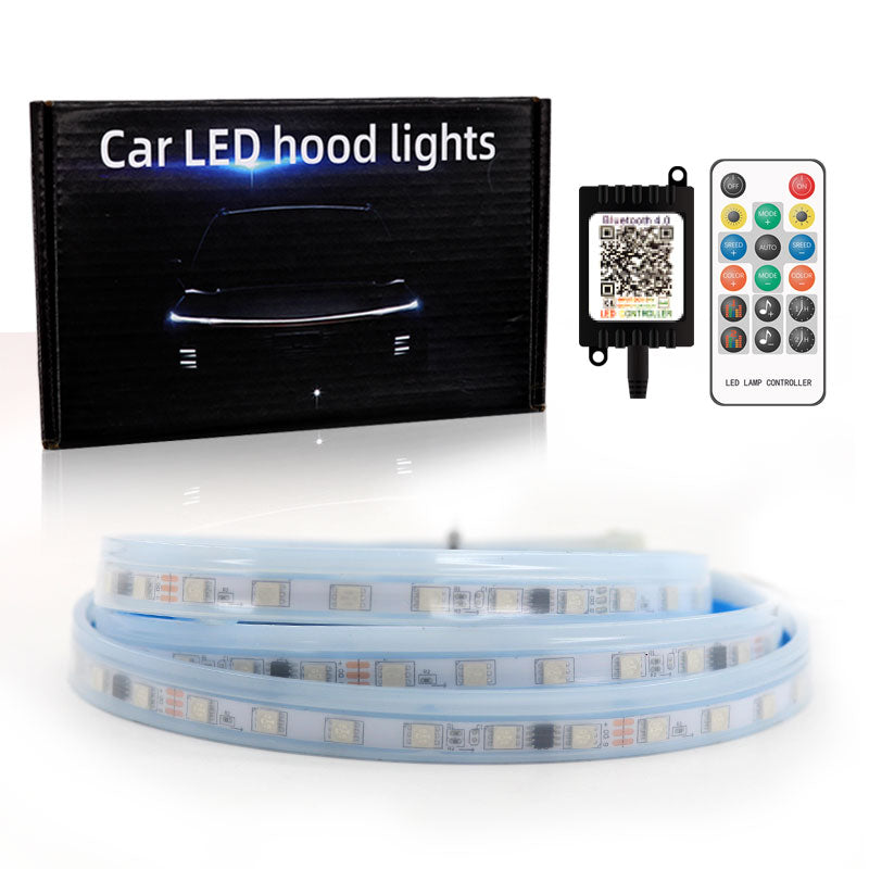 JG02 120cm Car LED Hood Light Strip Phantom Car Exterior Decorative Glow Lights Daytime Running Light Strip