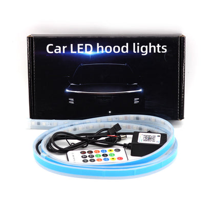 JG02 120cm Car LED Hood Light Strip Phantom Car Exterior Decorative Glow Lights Daytime Running Light Strip