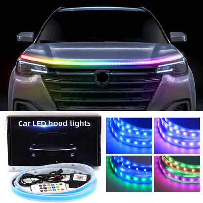 JG02 120cm Car LED Hood Light Strip Phantom Car Exterior Decorative Glow Lights Daytime Running Light Strip