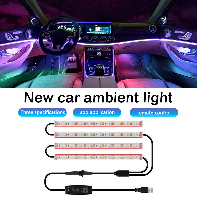 N1U 4Pcs Car Underglow 36LED Strip Lights Exterior Neon Accent Underbody Strips for Car SUV Trucks