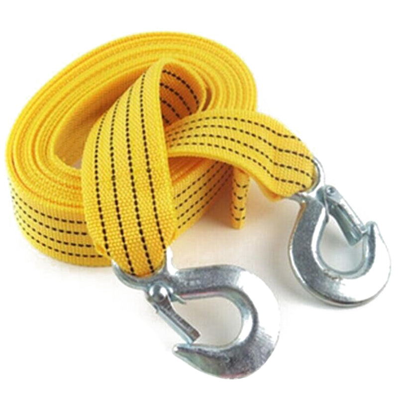 4m 3 Tons Nylon Car Traction Tow Cable for Truck Trailer Winch Towing Pull Rope Strap with Hooks