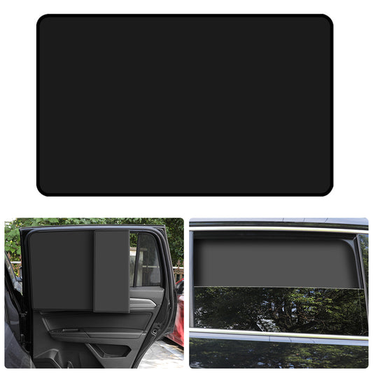 Magnetic Car Rear Side Window Sun Shade UV Protection Square Polyester Side Window Curtain Shield, 79x48cm