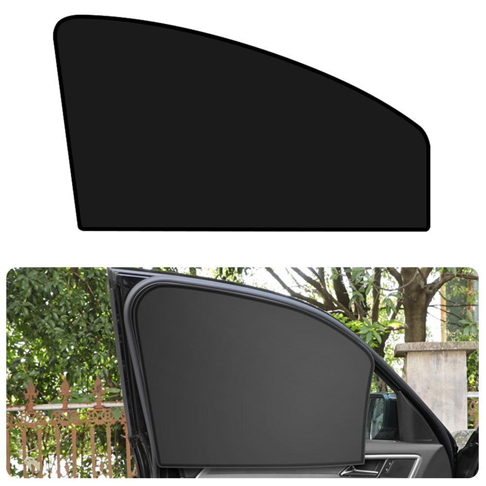 Car Front Side Window Sun Shade UV Protection Polyester Magnetic Car Sunshade Curtain (Driver Side, 62x48x33cm)