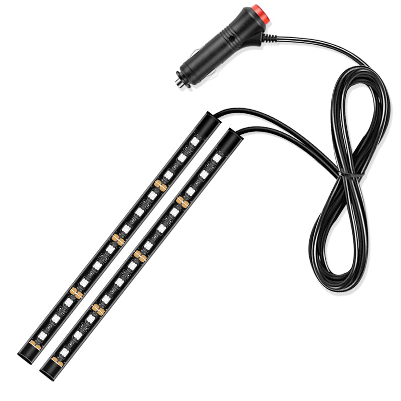 E1 24 LED Monochrome Car Light Strip Cigarette Lighter 12V Waterproof Car Ambient Light Bar