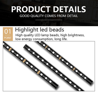 E1 24 LED Monochrome Car Light Strip Cigarette Lighter 12V Waterproof Car Ambient Light Bar