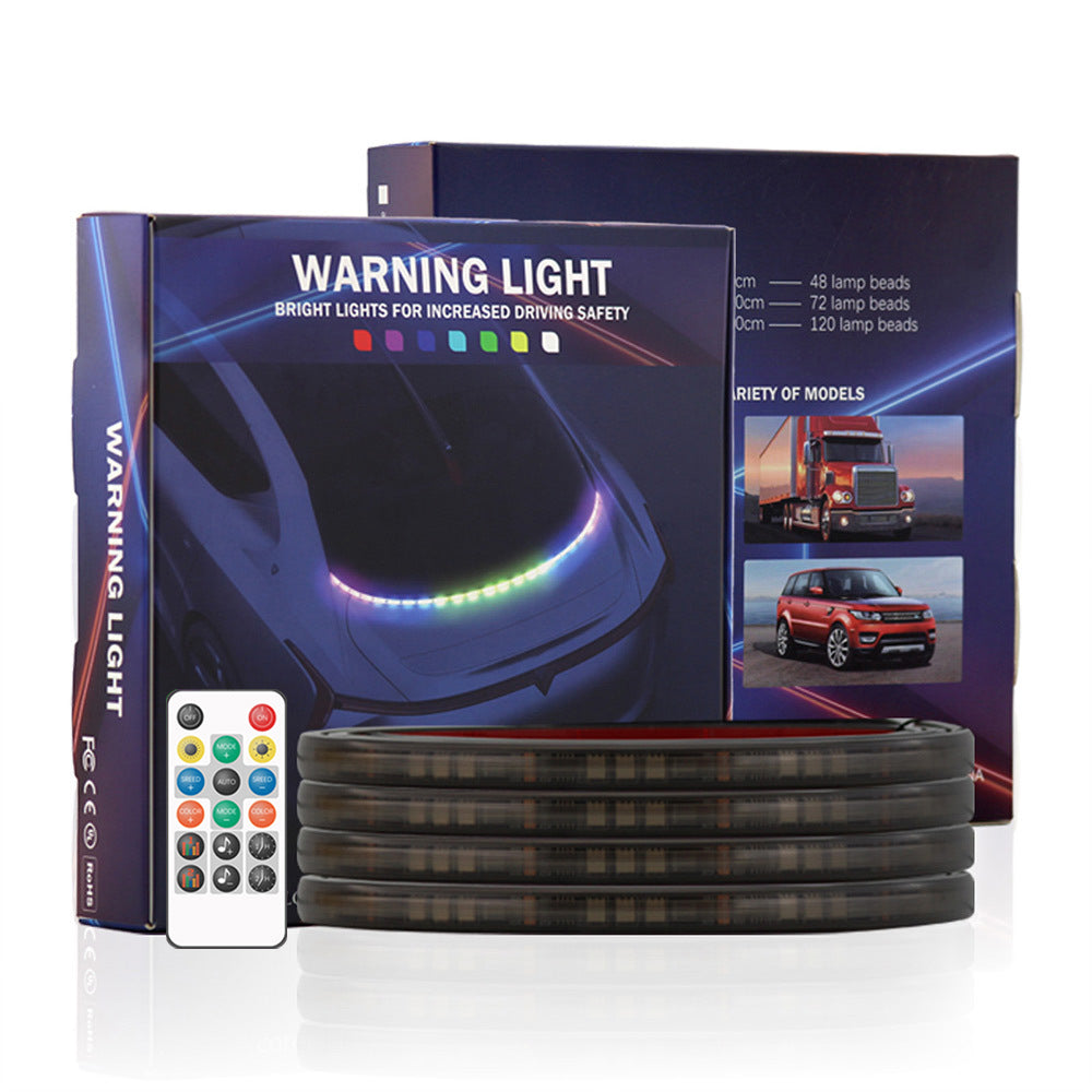 AR08 80cm Car Front Bumper Grille Bluetooth RGB Decorative Lamp 5050 LED DRL Light Strip with Remote Control