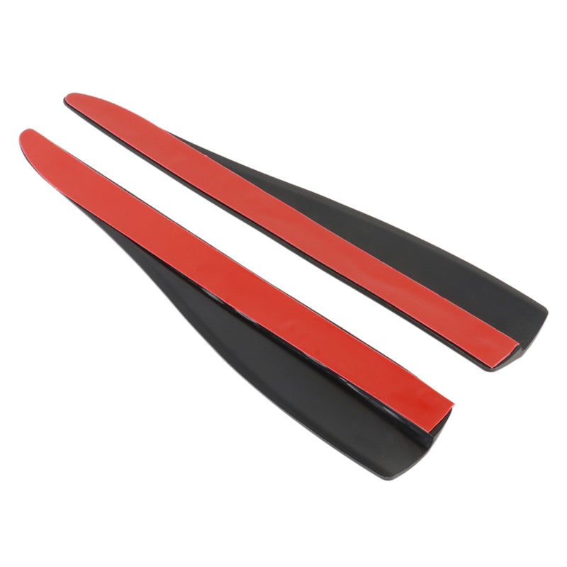 1 Pair Car Front Bumper Protective Strips Carbon Fiber Texture Anti-Collision Adhesive Silicone Strips, Size S