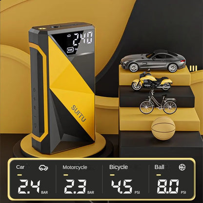 SUITU ST-9617 Wireless Car Air Pump Portable Air Compressor with LCD Display Tire Inflator for Motorcycle Bicycle