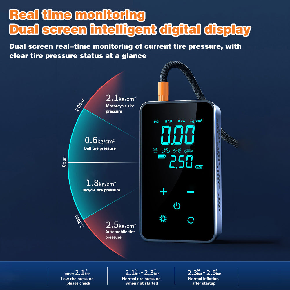 SUITU ST-9616C Portable Car Tire Air Pump Touch Screen Smart Wireless Digital Display Tyre Inflator