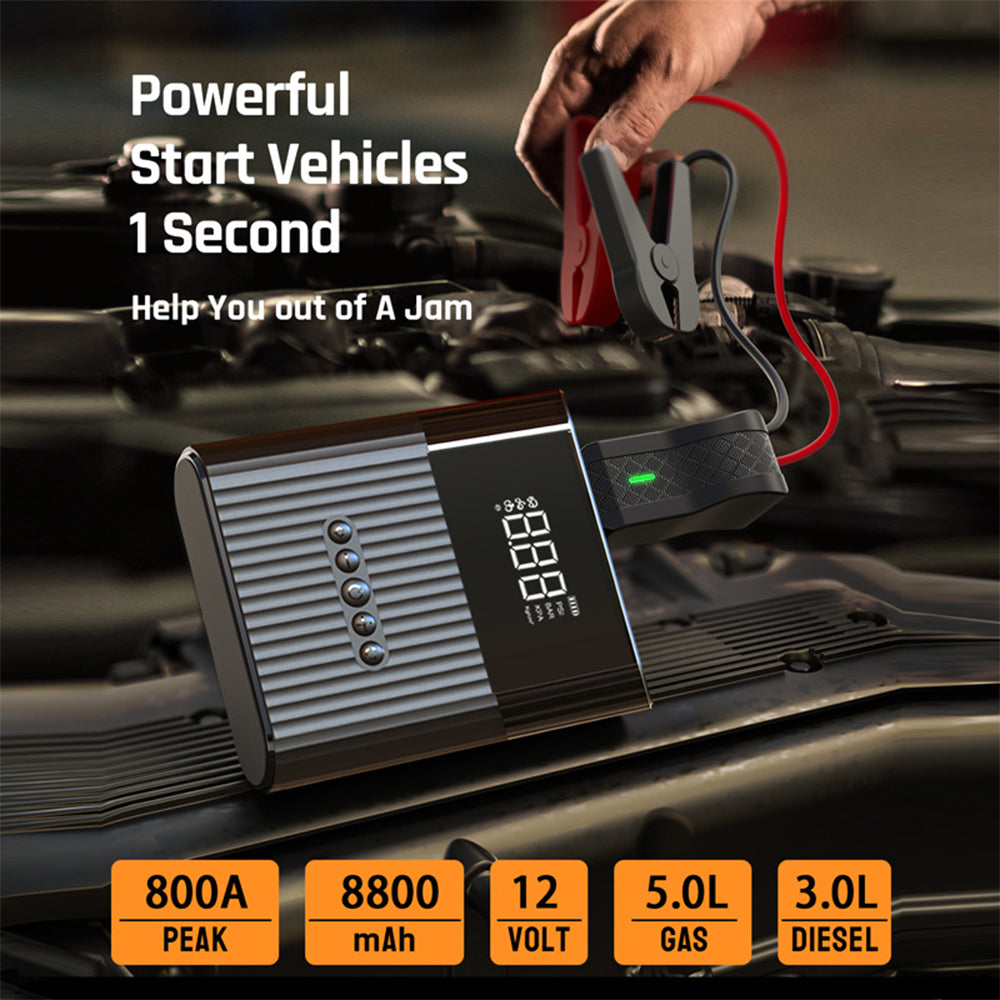 SUITU ST-5517 3-in-1 150PSI Tyre Inflator 12V Car Jump Starter 8800mAh Power Bank