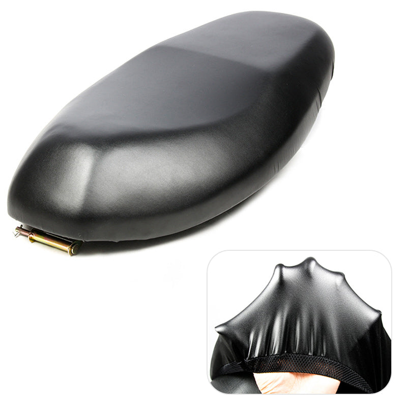 Motorcycle Seat Cushion Protector Sun Protection Dustproof Rain Seat Cover, Black / XL