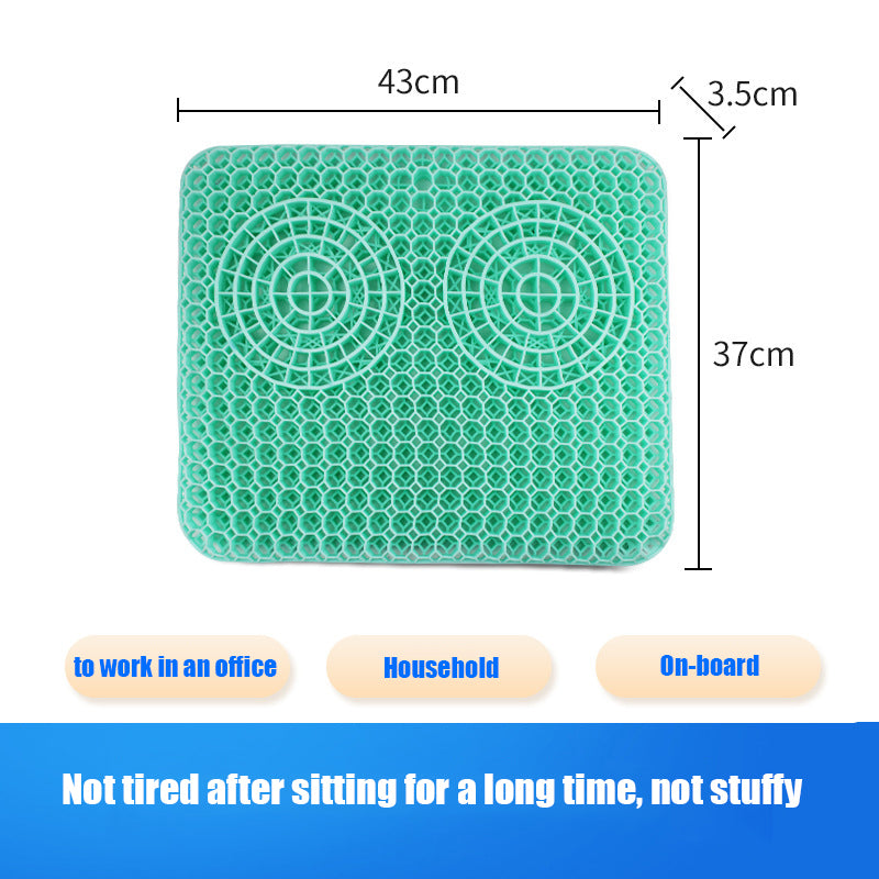 Cooling Breathable Car Seat Cushion Summer Anti-fatigue Honeycomb Soft PVC Chair Pad