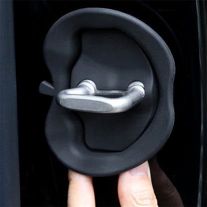 4Pcs / Set For Tesla Model Y / 3 Door Lock Silicone Case Car Lock Buckle Shock Absorption Buffer Silicone Protective Cover