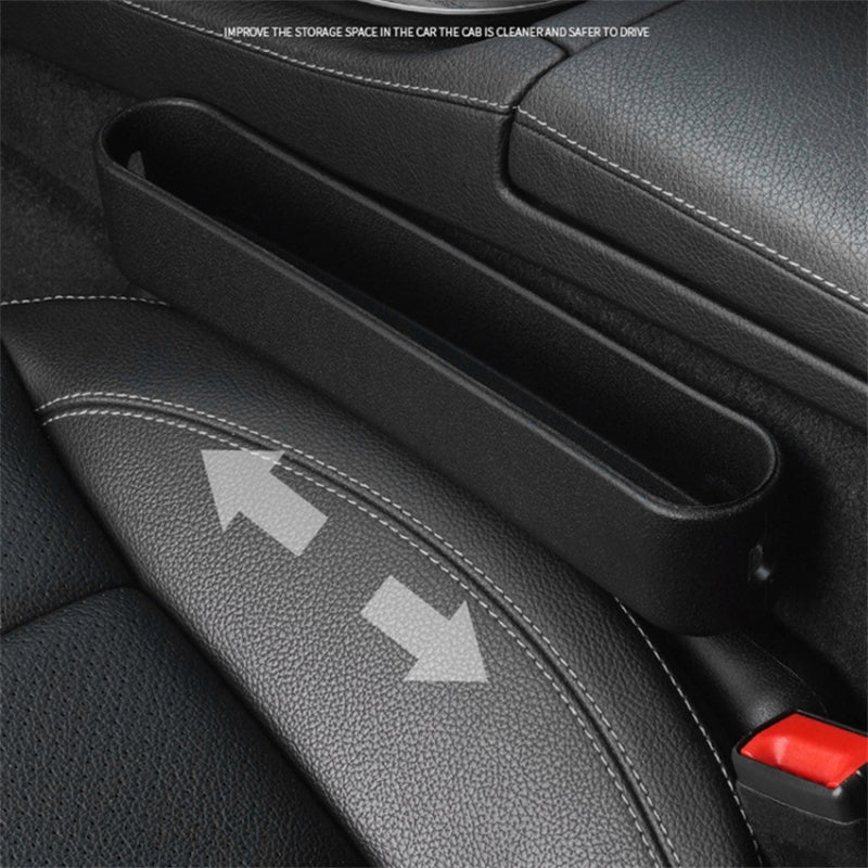 2Pcs ABS Car Seat Gap Filler Storage Box Multifunctional Phone Wallet Coins Holder Organizer