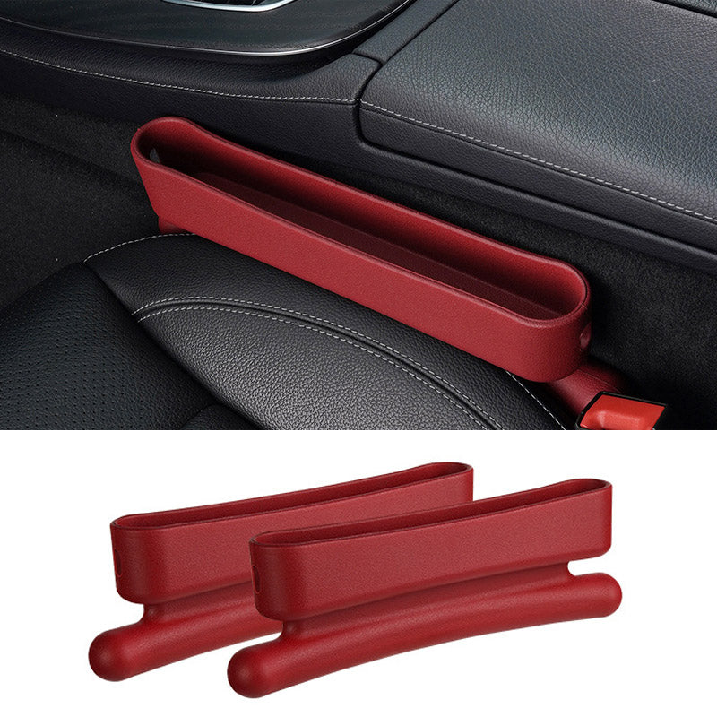 2Pcs ABS Car Seat Gap Filler Storage Box Multifunctional Phone Wallet Coins Holder Organizer