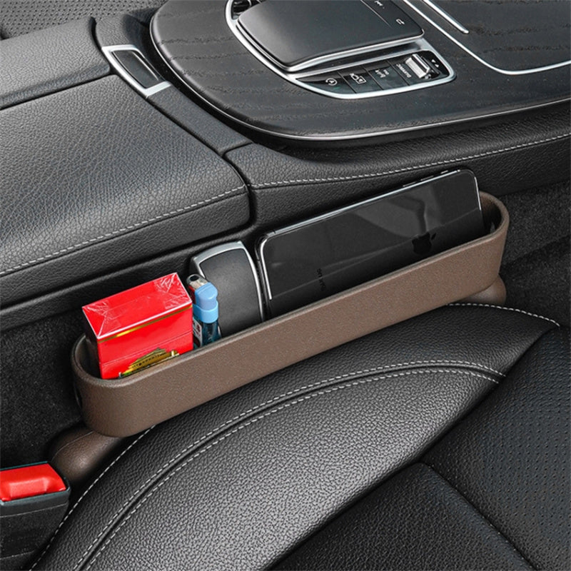 2Pcs ABS Car Seat Gap Filler Storage Box Multifunctional Phone Wallet Coins Holder Organizer