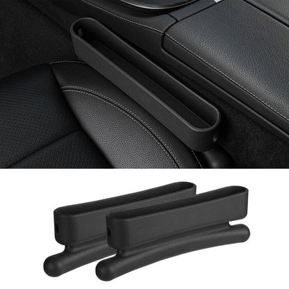 2Pcs ABS Car Seat Gap Filler Storage Box Multifunctional Phone Wallet Coins Holder Organizer