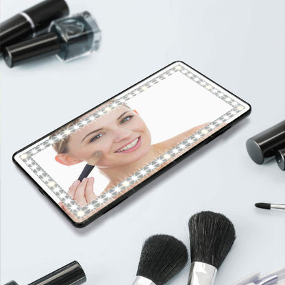 Car Sun Visor Mirror USB Rechargeable Cosmetic Makeup Mirror Touch Screen with 3 Light Modes