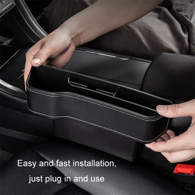 Driver Side Car Front Seat Seam Storage Box Phone Drink Can Holder Seat Gap Organizer