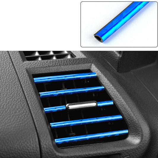 10Pcs Car Air Outlet Decorative Strips Vehicle Trim Air Vent Flexible PVC Decor Strips