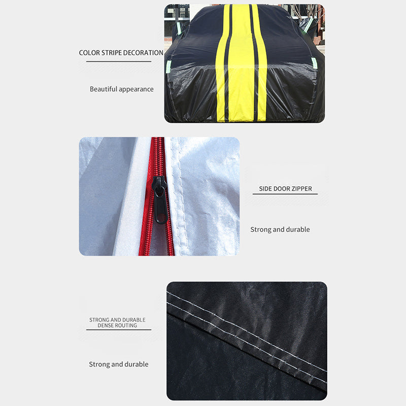 Splicing Design Outdoor Car Cover Sun Water Dust Protection Snowproof Aluminum Film Car Tarp Cover