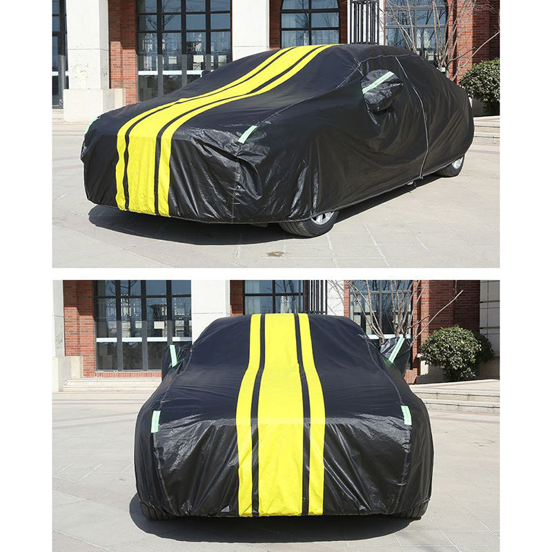 Splicing Design Outdoor Car Cover Sun Water Dust Protection Snowproof Aluminum Film Car Tarp Cover