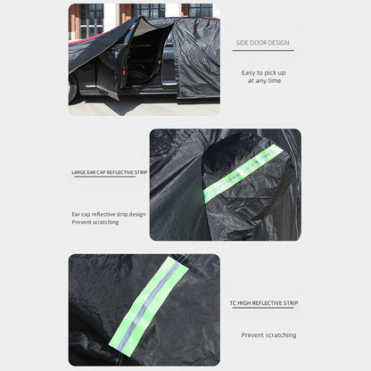 Splicing Design Outdoor Car Cover Sun Water Dust Protection Snowproof Aluminum Film Car Tarp Cover