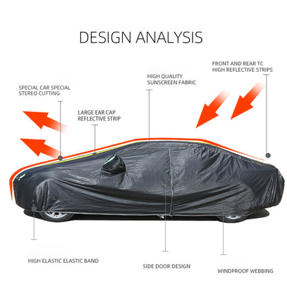 Splicing Design Outdoor Car Cover Sun Water Dust Protection Snowproof Aluminum Film Car Tarp Cover