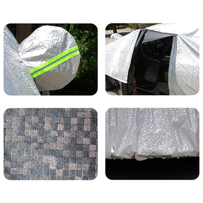 Car Cover Waterproof All Weather Rain Sun UV Protection Aluminum Foil Cover with Reflective Strips / Storage Bag