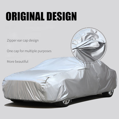 Full Car Cover Outdoor Waterproof All Weather Aluminum Foil Car Cover with Storage Bag