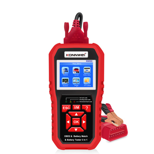 KONNWEI KW880 Car Diagnostic Tools &amp; Car Battery Tester &amp; Car Battery Match 3 in 1 Multi-Function Detector Device