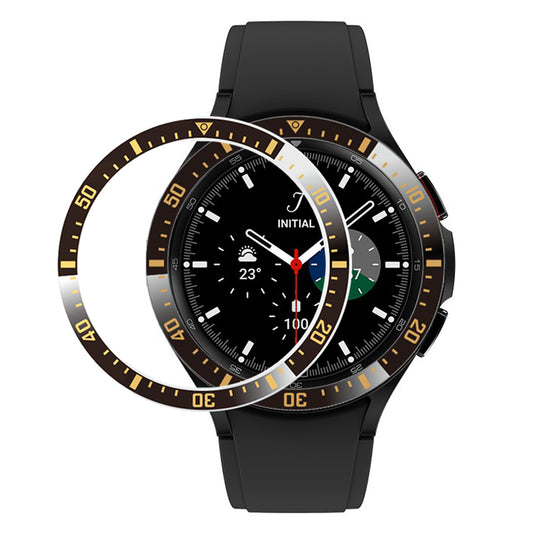 For Samsung Galaxy Watch4 Classic 46mm Metal Bezel Ring Anti-Scratch Bezel Loop Adhesive Cover (Type A)