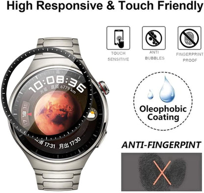 Screen Protector For Huawei Watch 4 Pro , 3D Curved Anti-Scratch PET Clear Film