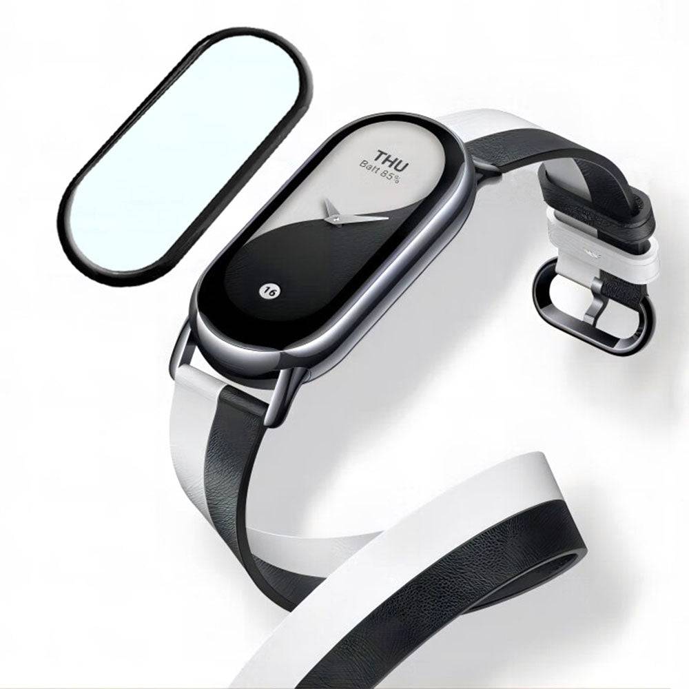 1Pc 3D Watch Screen Protector for Xiaomi Smart Band 8 , Black Edge Ultra Clear PET Protective Film