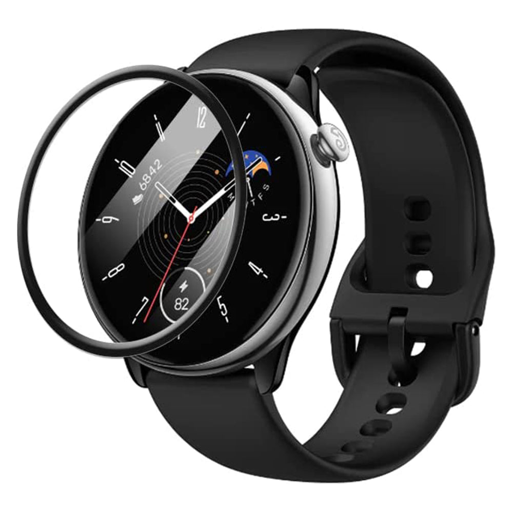 1Pc 3D PET+PPT Screen Protector for Huami Amazfit GTR Mini , Black Edge Watch Screen Protective Film