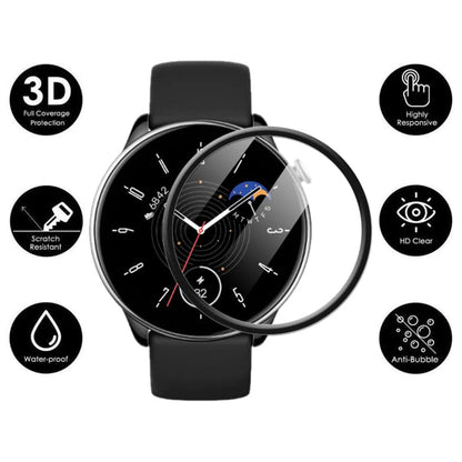 1Pc 3D PET+PPT Screen Protector for Huami Amazfit GTR Mini , Black Edge Watch Screen Protective Film