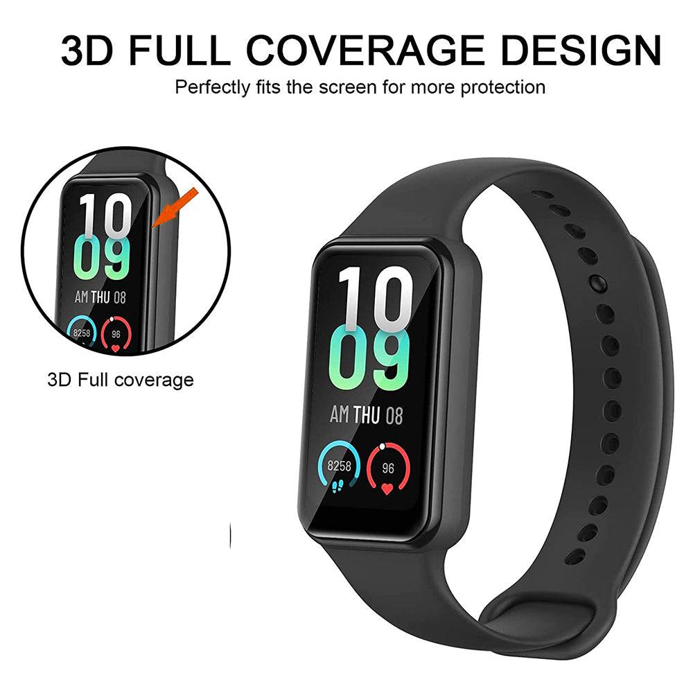 For Huami Amazfit Band 7 1Pc 3D Watch Screen Protector Black Edge PET+PPT Anti-scratch Film