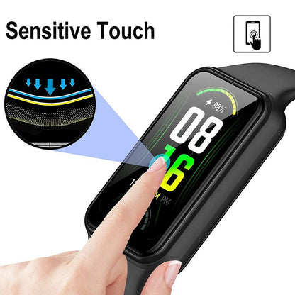 For Huami Amazfit Band 7 1Pc 3D Watch Screen Protector Black Edge PET+PPT Anti-scratch Film