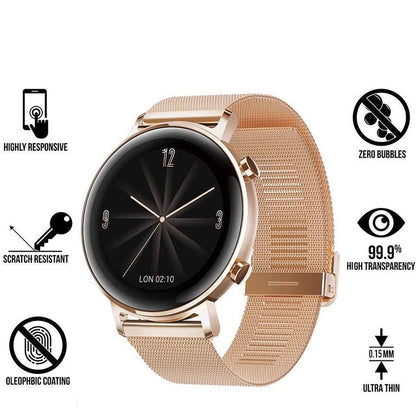 1Pc For Huawei Watch GT 2 42mm PET+PPT Clear Film 3D Scratch Resistant Watch Screen Protector