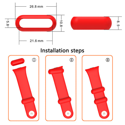 10Pcs For Xiaomi Smart Band 8 Pro Watch Band Silicone Holder Loop Watch Strap Fastener Ring