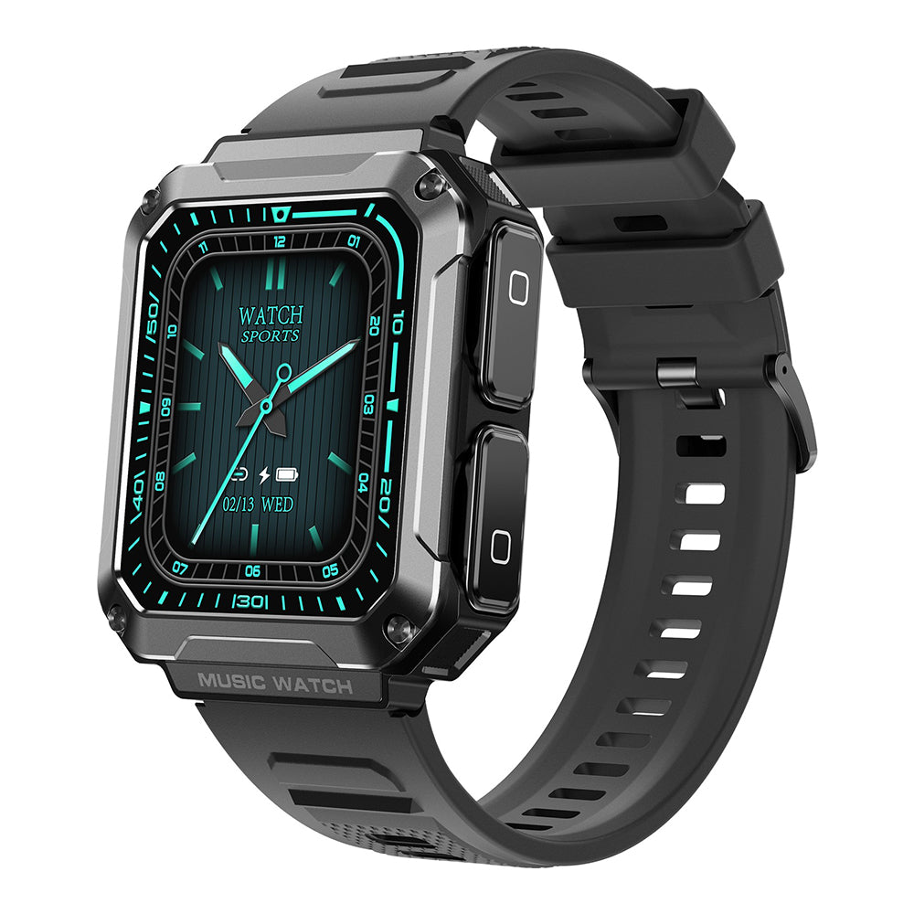 T93 Military Grade 1.96 HD Screen Sports Watch Local Music 4G Recording Bluetooth Call Smart Bracelet with Headset