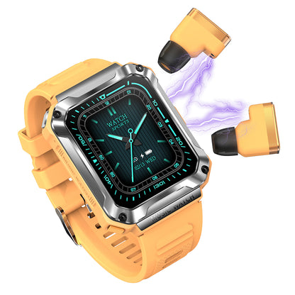 T93 Military Grade 1.96 HD Screen Sports Watch Local Music 4G Recording Bluetooth Call Smart Bracelet with Headset